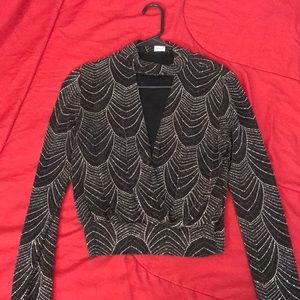 Studded sparkly long sleeve Top
